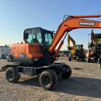 48 kW Gebraucht DOOSAN Baggermaschine Doosan DX60W Hydraulischer Crawler Bagger 5550 kg