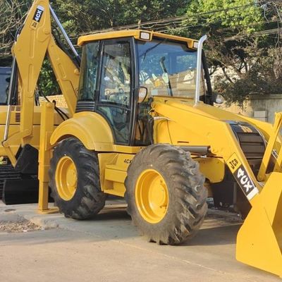 74.6kW JCB 4CX Gebrauchtlader Gelb 4378kg Aufzug Zweithander Backhoe-Lader Rad bewegt