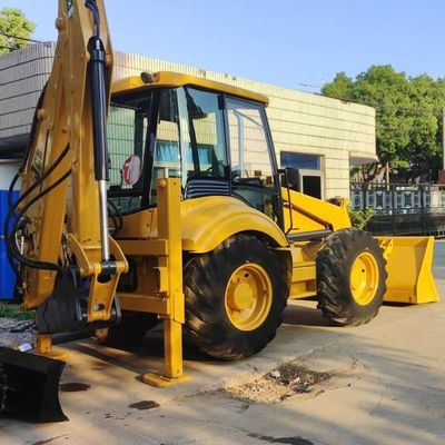74.6kW JCB 4CX Gebrauchtlader Gelb 4378kg Aufzug Zweithander Backhoe-Lader Rad bewegt