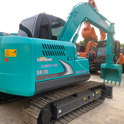 7000 kg Hydraulischer Gebrauchtbagger Kobleco Sk75 41kw Bagger für den Bau
