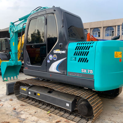 7000 kg Hydraulischer Gebrauchtbagger Kobleco Sk75 41kw Bagger für den Bau