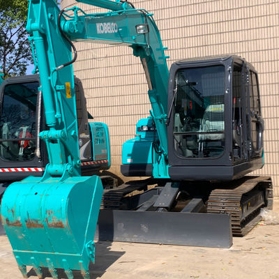 7000 kg Hydraulischer Gebrauchtbagger Kobleco Sk75 41kw Bagger für den Bau