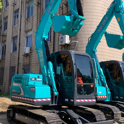 7000 kg Hydraulischer Gebrauchtbagger Kobleco Sk75 41kw Bagger für den Bau