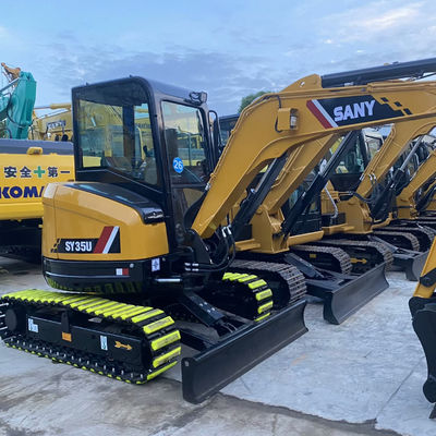 Erdbewegung Gebraucht SANY 35U Bagger Bagger Wasserkühlung Gelbe Farbe